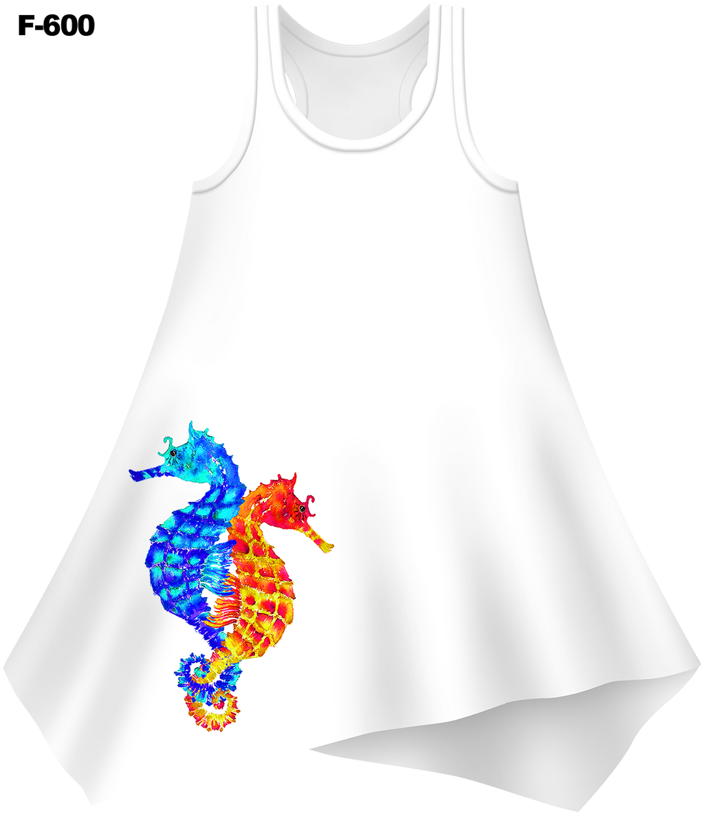Seahorse Love Cover-Up Dress (Ladies) - - Ladies Tees | No Sleeves